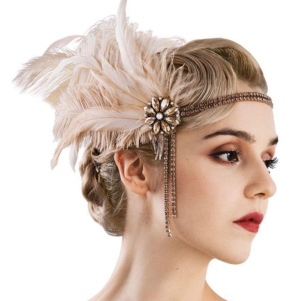Hair Band Masquerade Party Hair Accessories Sequin Hair Band Feather Headwear Korean Style Headband