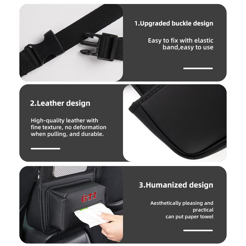 UNYDV1 Multi Functional Car Armrest Storage Bag Tissue Storage Pocket For Volkswagen VW Beetle CC B5 B6 B7 EOS GTI MK2 MK4 MK5 MK6