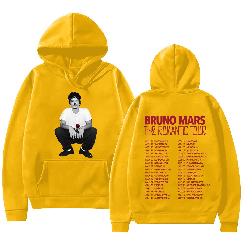 Romantické mikiny s kapucí Růže Bruno Mars Mikina The Romantic Tour Retro Grafické oblečení Móda Ženy Muži Ležérní Y2K Pulovr Párové sladěné oblečení