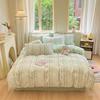 LISM Fresh Floral Bunny Girl 4-Piece Bedding Set