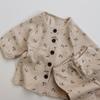 Baby Cotton Pajama Set Long Sleeve A-Class Sleepwear Toddlers Boys Girls Lightweight Home Outfit