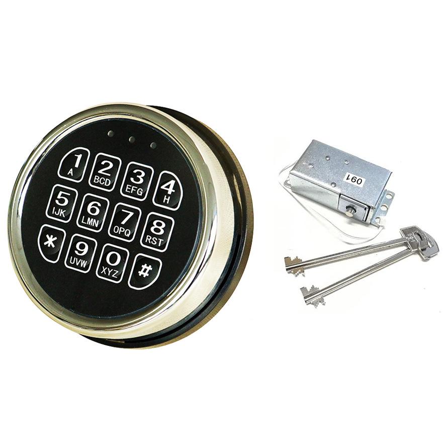 Chrome-Plated Electronic Panel Safe Cabinet with Solenoid Gun Lock