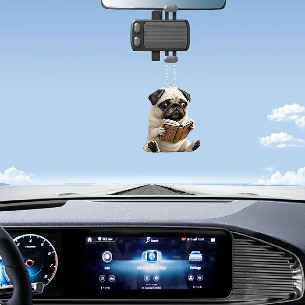 Autospiegel, Innendekoration, Hund, Deb, Autoanhänger, Bulldogge, Dicker Hund, Maskottchen, Schlüsselanhänger, Bauch,
