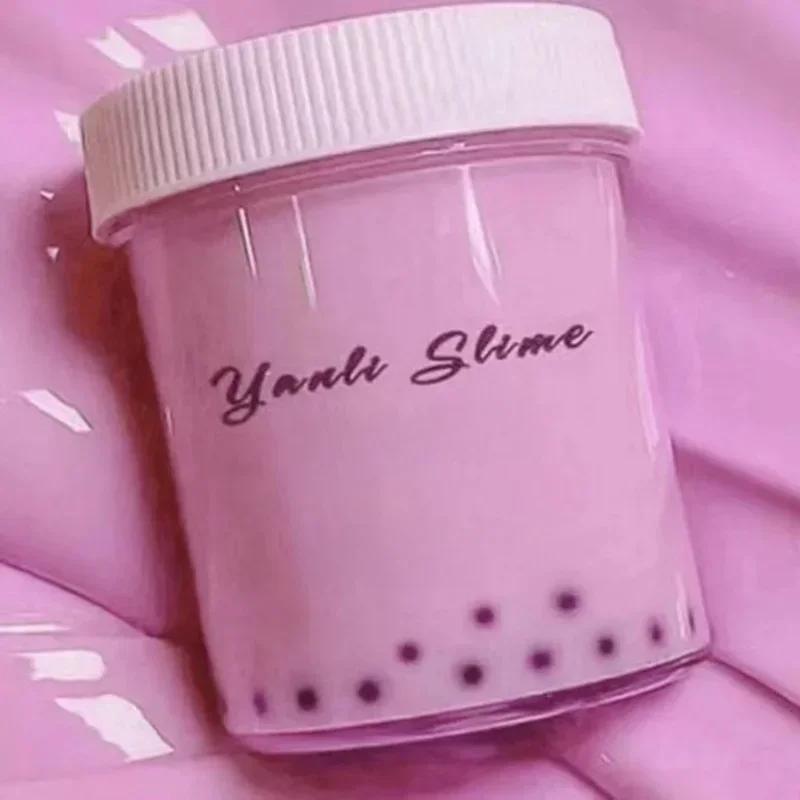 Festive Bubble Tea DIY Crystal Slime, Foam Plasticine Mud Kit, Soft Handmade Craft, Portable Stress Relief Holiday Gift Present