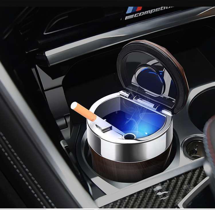 Kia EV5/K5 2025 High Flame Retardant Car Ashtray with Lid and Light