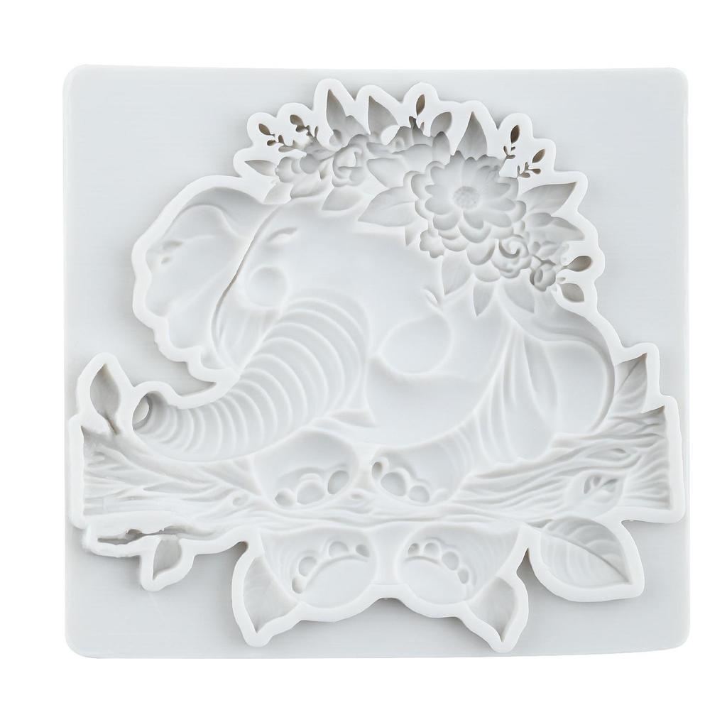 Elephant Silicone Molds Elephant Fondant Mold Cake Decorating Tools Cupcake Topper Chocolate Candy Craft Gum Paste Polymer Clay