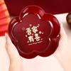 Red Festive Wedding Candy & Dried Fruit Plate for Engagement or Living Room