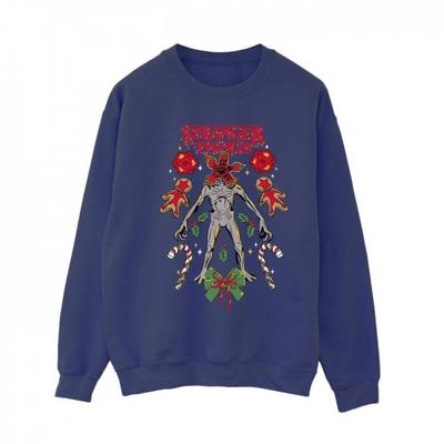 Netflix Womens/Ladies Stranger Things Christmas Demogorgon Sweatshirt