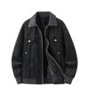 Mens Loose Faux Leather Jacket Warm Fleece Lined Windproof Casual Coat Fall 2026