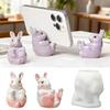 High Elasticity Silicone Rabbit Mold for Making Rabbit Shape Phone Stands for Craft Enthusiasts and Decorative Projects