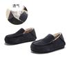 Loafers for Woman Genuine Leather Warm Wool Shoes Winter New Flat Cotton Shoes Women's Retro Casual Women's Shoes
