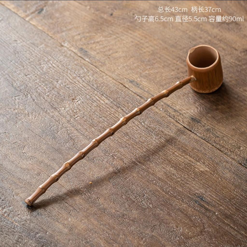 Japanse stijl theelepel theeceremonie bamboe waterlepel bamboe theelepel bamboe theeset accessoires lange stijl
