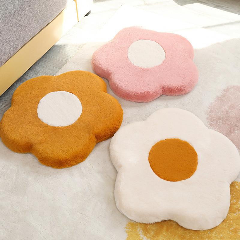 Nordic Home Style Floral Chair Cushion With Memory Foam Living Room Decor Doll