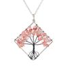 Tree Of Life Square Necklace Natural Irregular Gravel Fashion Accessories Necklace Accessories N51