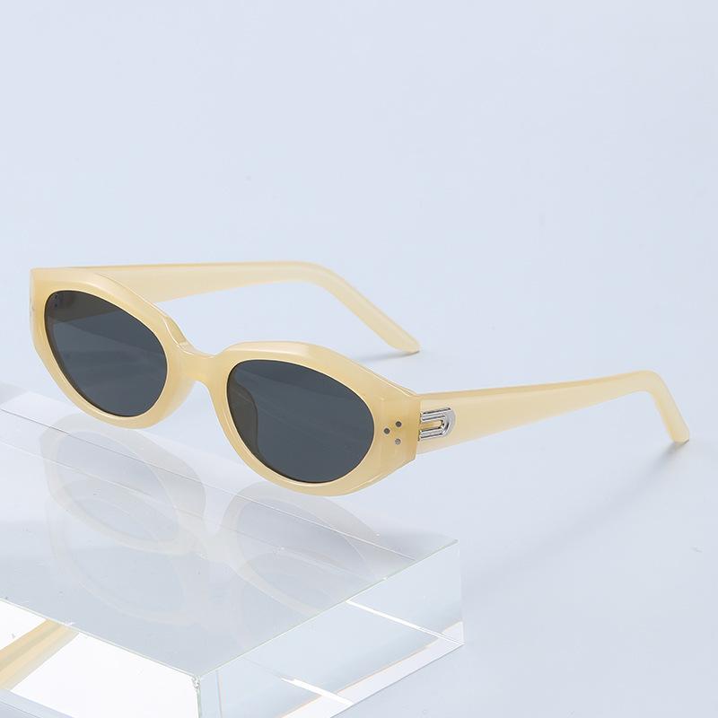 GM European and American small frame retro cat eye sunglasses for women's senior and thin hot-selling men's UV protection sun eye