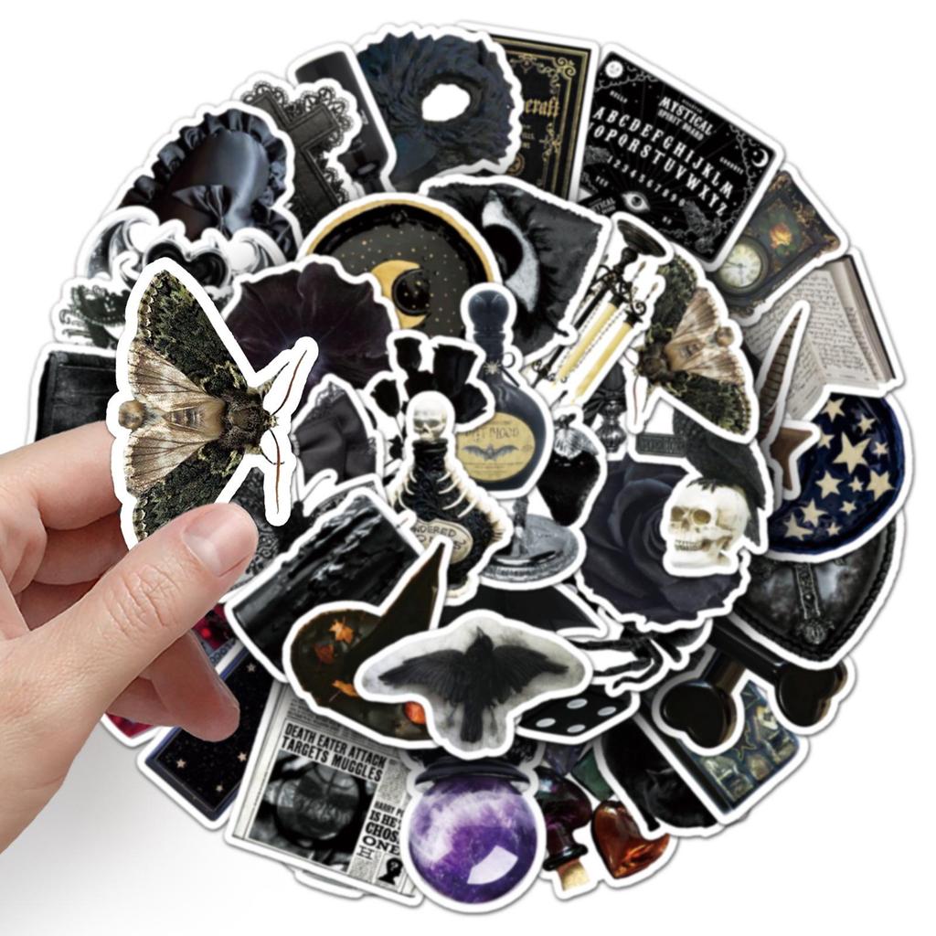50 Dark Witch Gothic Retro Stickers for Laptop & Phone Cases