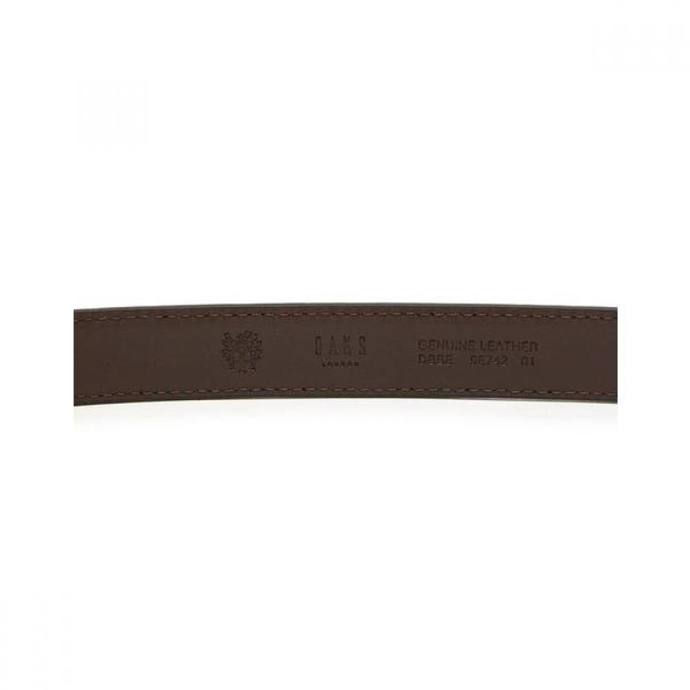Daks Brown Leather Slim Buckle Belt Dbbe9f742