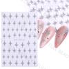 Nail Art Stickers Ins Valentine's Day Black Spades Love Line French Smile Adhesive Nail Stickers