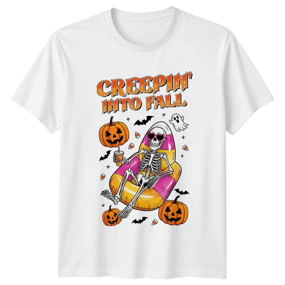 Creepin Into Fall TShirt Autumn Fall Halloween Halloween Gift For Him And Her S