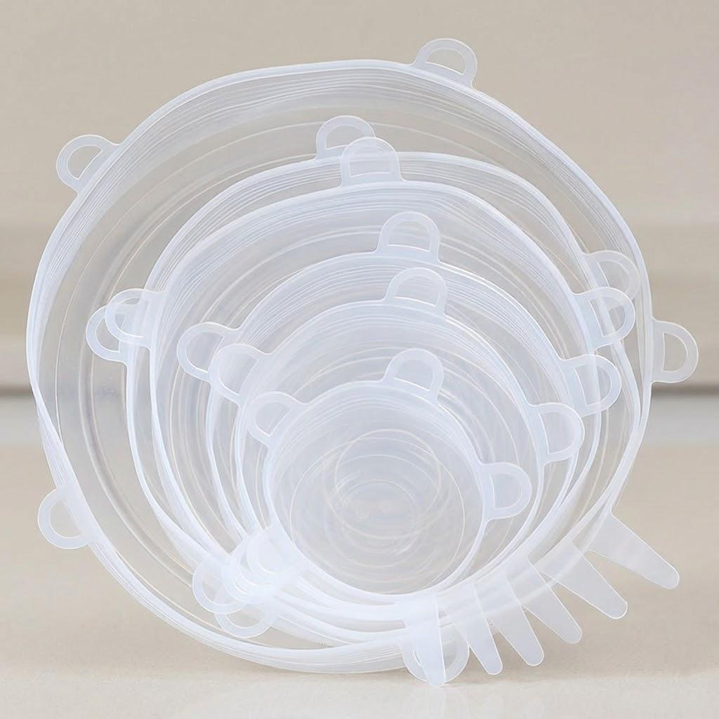 Wiederverwendbare Silikon-Stretch-Deckel Universelle Lebensmittelabdeckungen Küchen Kochtopf Schüssel Pfanne Deckel Set für Runde Quadratische Behälter