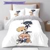 Chainsaw Man Pattern Bedding,Quilt Set Quilt Cover Pillowcase Home Birthday Gift (1 * Duvet Cover + 2 * Pillowcase, Without Core)