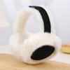 Women Earmuffs Thickened Inner Lining Bow Embellishment Suede Fabric Adjustable Headband Earmuffs Winter Accessory