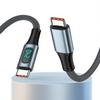USB4 Full-Function Type-C Woven Data Cable 40Gbps Dual-Head PD 240W Fast Charging Compatible Thunder-bolt 4 38K Screen Casting
