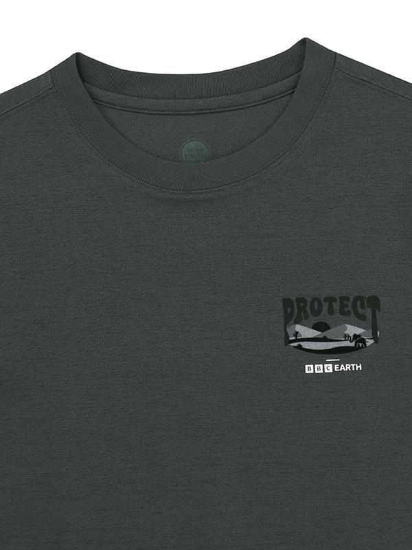 BBC EARTH W Frophy Nature Short Sleeve Round_Charcoal