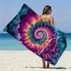 Tie Dye Spiral Galaxy Beach Towel Patterned Sunscreen And Windproof Suitable For Swimming Pool Camping Travel