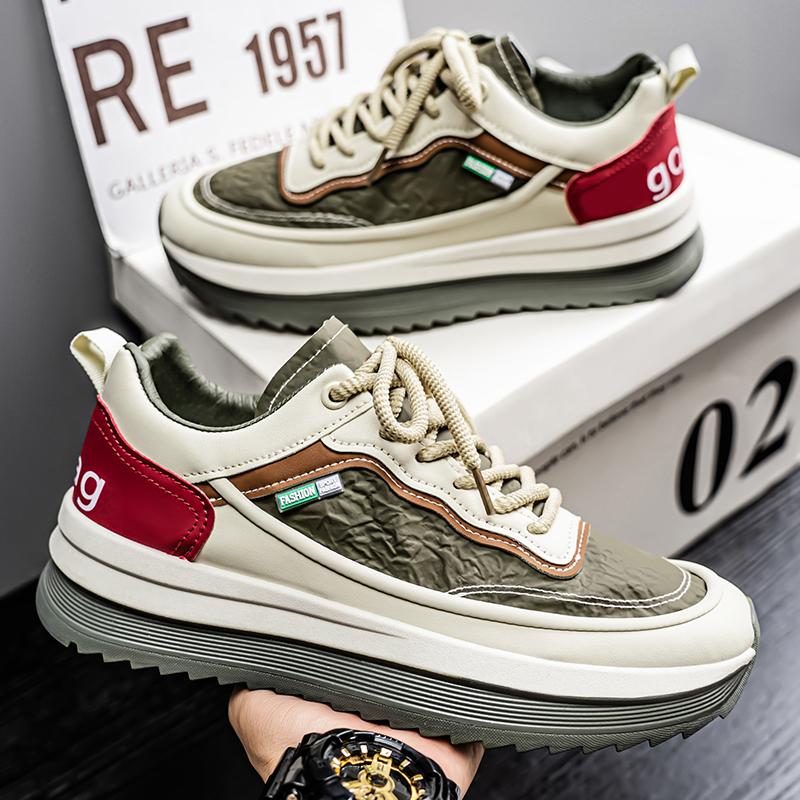 

Men s Shoes Summer Casual Sports Shoes New Waterproof and Height-increasing Features Non-slip Trendy Shoes Suitable for Work. 44 армія зелений колір