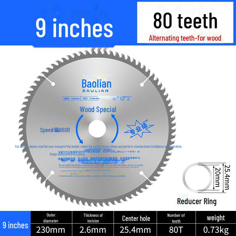 Baolian Professional Woodworking Saw Blade for Angle Grinders, 4-10 Inch, Portable Electric Saw for Cutting Aluminum