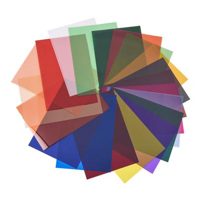 Lot de 20 filtres de correction de couleur en gel pour lumière