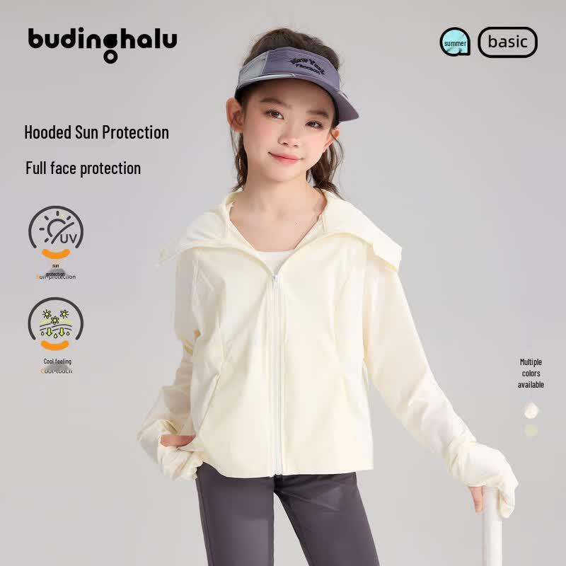 Pudding Haru Girls UPF50+ Cooling Hooded Sun Protection Jacket 130