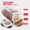 Bread Storage Container with Drawer Plastic Toast Keeper Box Airtight Freshness Sealer for Kitchen Pantry Organization Food Preservation