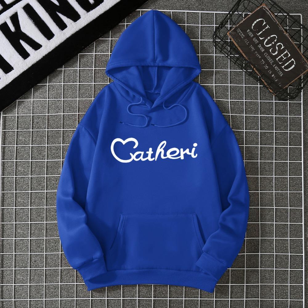 

Mingxin real shot letter printed top autumn and winter hooded sweater women s versatile casual large size loose velvet 5xl