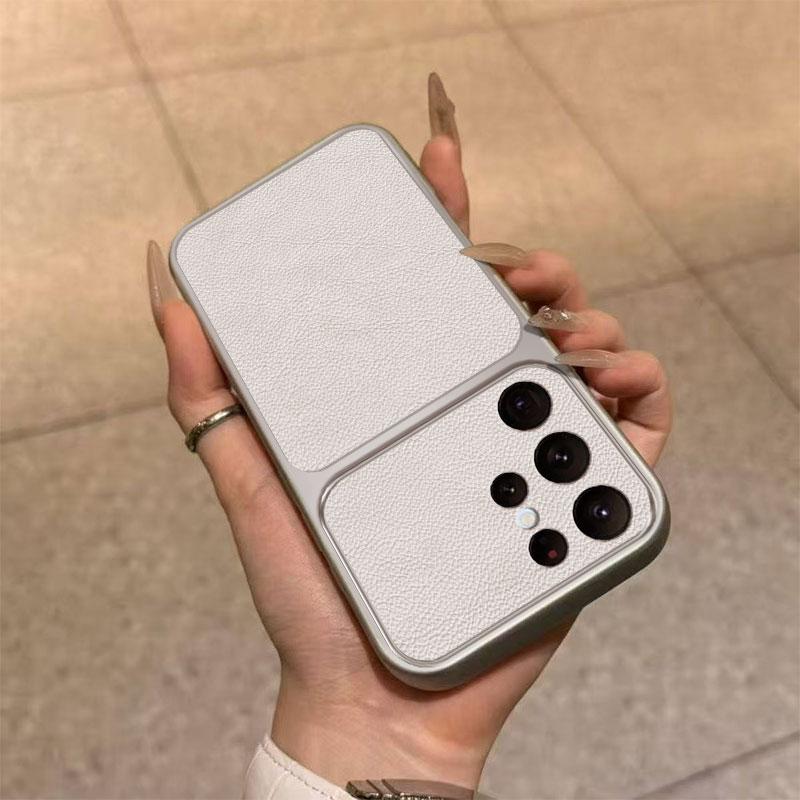 Leather Phone Case For Samsung Galaxy S26 S25 S24 S23 S22 S21 Ultra FE Plus S25 Edge S26Ultra 5G Cover Lens Protective Cases
