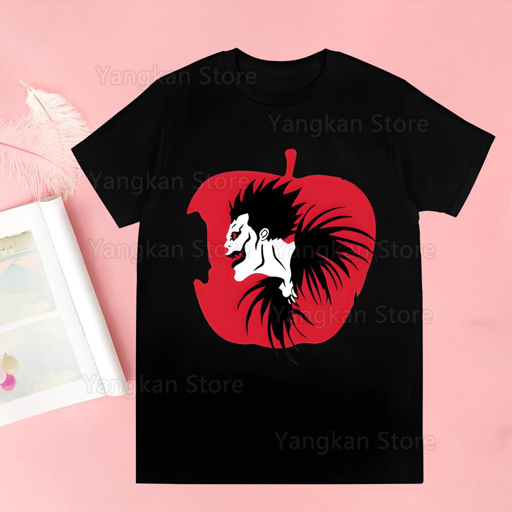 Kira Ryuk Death Note T Shirt Casual Funny Tshirts Kawaii Tees Top Hipster Female Harajuku Short Sleeves Shirts Woman Clothes