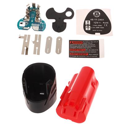 1 Set For Milwaukee 12V 1.3Ah 1.5Ah Li-Ion Battery For M12 Lithium Battery Plastic Case Box Pcb Protection Circuit Board