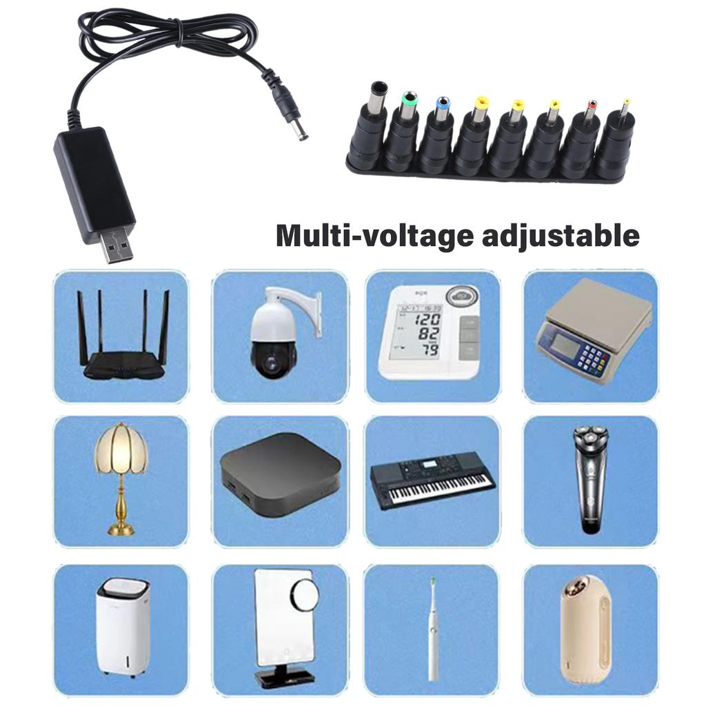 USB To DC 12V Step Up Converter Cable With 5.5X2.1mm For Power Supply DC5V To DC12V USB Voltage Step Up Converter