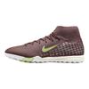 Tênis Unissex Mercurial Superfly 10 Academy High TF Kylian Mbappé Pack Marrom Ameixa-Eclipse Metálico-Prata FQ8333-200