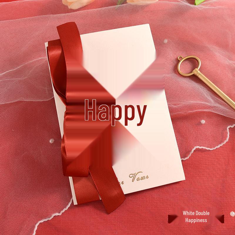 Handwritten Mori-Style Wedding Vow Card for New Couples