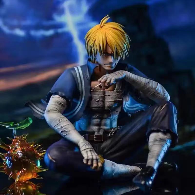 

Anime One Piece Figurine Sanji Battle Damage Action Figure Lust Series Collection Model Toys Birthday Gift GK PVC Poseable Articulated Scale Detailed