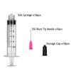 30Pack 5ml Syringes Set 1.5 Inches 14G-27G Blunt Tip Needle with Storage Caps for Refilling and Measuring Liquids Oil