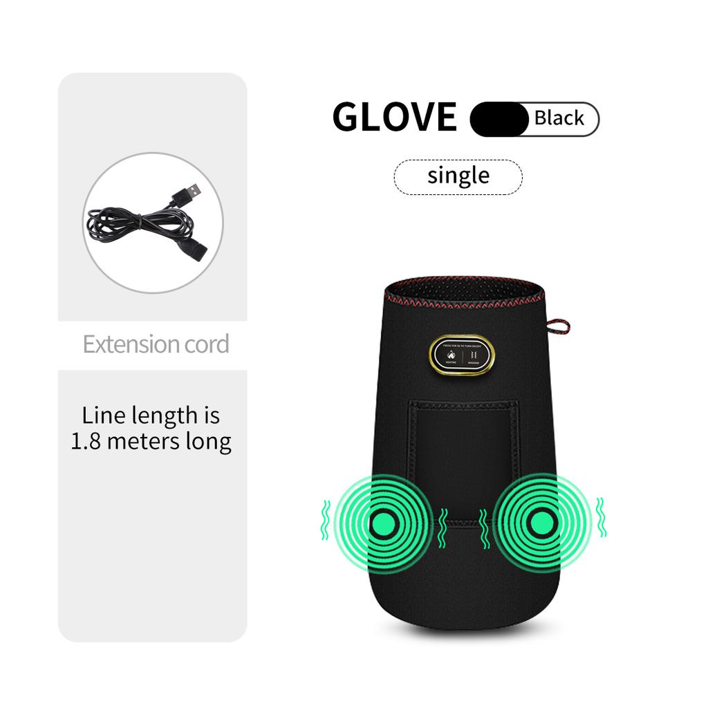 Electric Heating Hand Massager Full-Wrap Vibration Kneading for Tendonitis Mouse Hand Relief Muscle Relaxation Unisex Heated Gloves