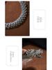 Collector's Grade Handmade Retro Thai Silver Dragon Head Bracelet - High-End Ethnic Fashion Jewelry