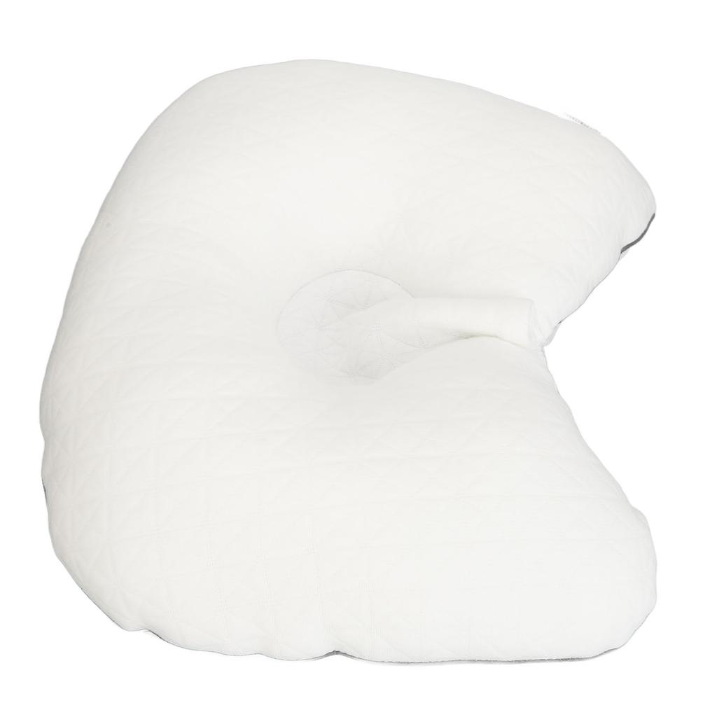 Toddler Head Pillow Stable Dual Sided Pearl Cotton Knitted Fabric Prevent Flat Head Newborn Pillow for Aged 0 To 1 White