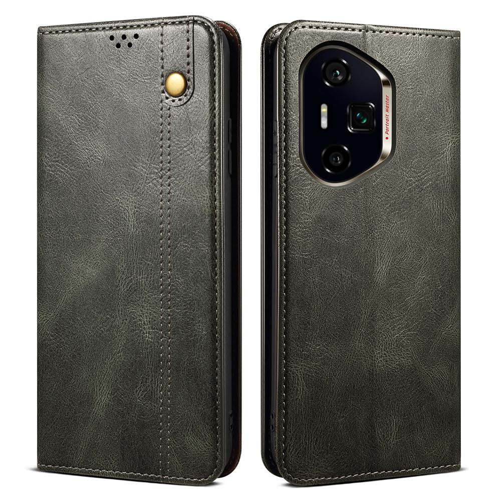 For Honor 400 Pro Case Crazy Horse Texture Waxy Leather Wallet Stand Phone Cover