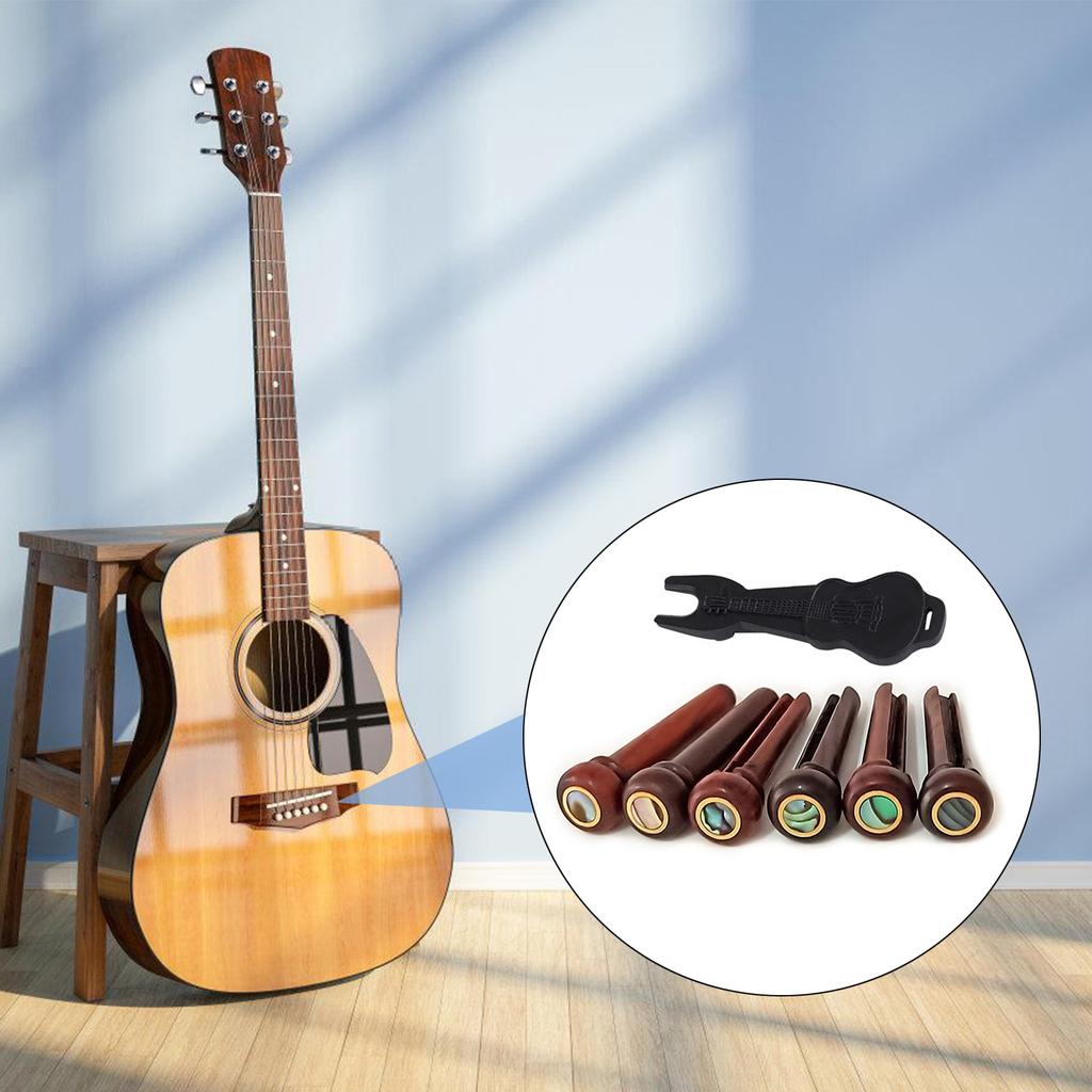 Cocobolo Wood Guitar Bridge Pins Guitar Fixed String Nails Guitar Replacement Part Guitar Strings Nails Wood Texture