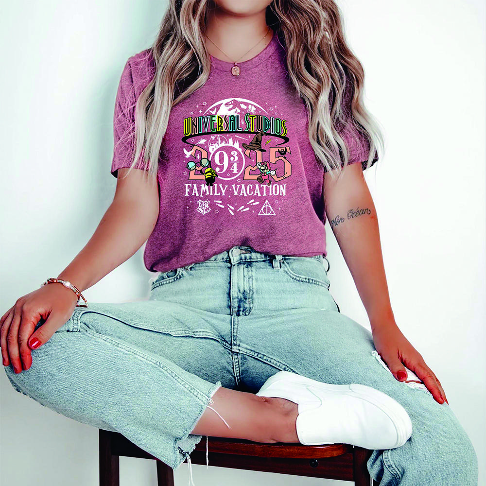 Summer New 2025 Universal Studios short sleeved shirt Universal Studios Orlando Sweatshirt Women Y2K Fashion Casual Tshirt S