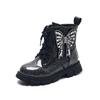 Botines Girl Boot Autumn Winter  Bow Princess Shoe  Glitter Shiny Ankle Boot Soft Sole Non-Slip Kid Shoe Botas Mujer